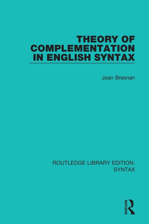 Produktbild: Theory of Complementation in English Syntax