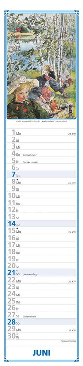 Produktbild: Paulines Küchenplaner 2026 - Streifenplaner - Wandplaner - Küchen-Kalender - 11,3x49,5