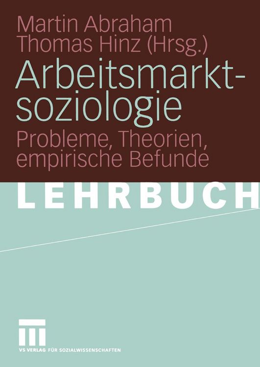Produktbild: Arbeitsmarktsoziologie