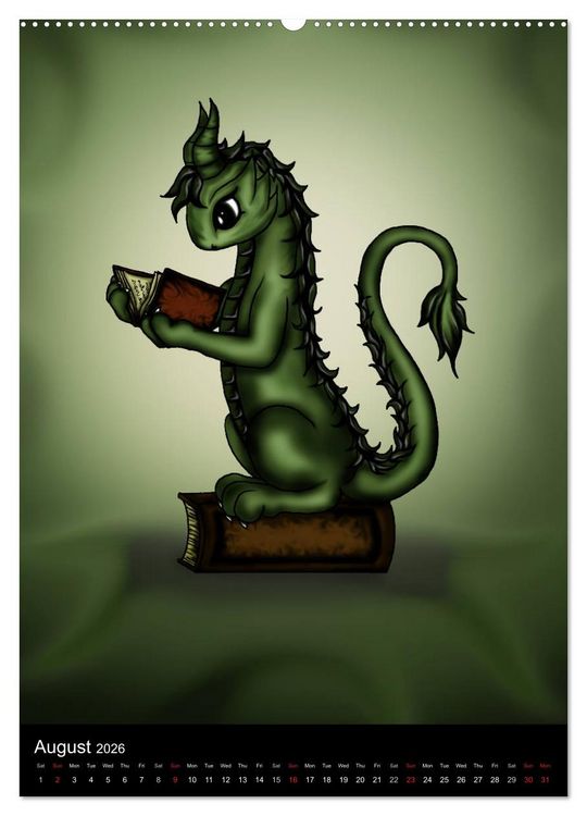 Produktbild: Dragons (High Quality Premium Wall Calendar 2026 DIN A2 portrait),CALVENDO 12 Month Wall Calendar