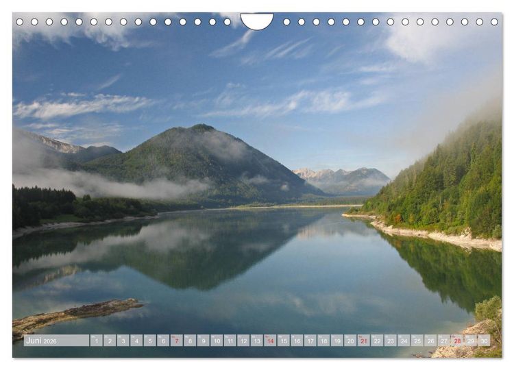 Produktbild: Der Sylvenstein - Impressionen eines Sees in Oberbayern (Wandkalender 2026 DIN A4 quer), CALVENDO Monatskalender