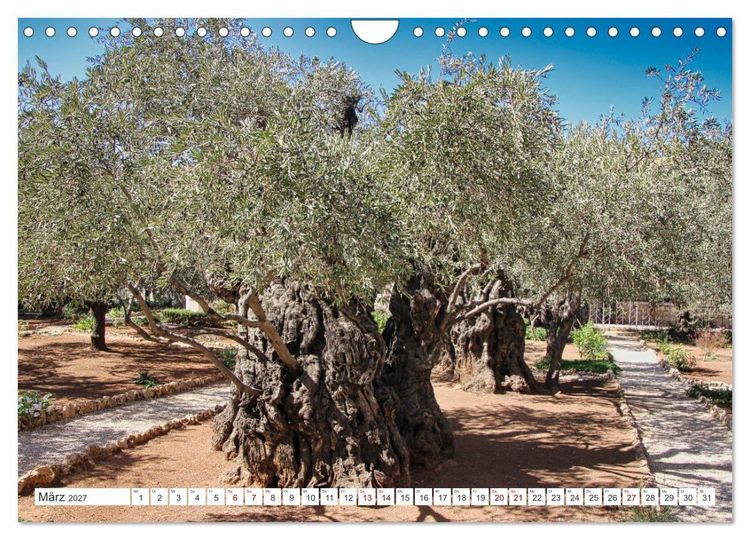 Produktbild: Biblische Orte in Israel mit Bibelstellen (Wandkalender 2027 DIN A4 quer), CALVENDO Monatskalender