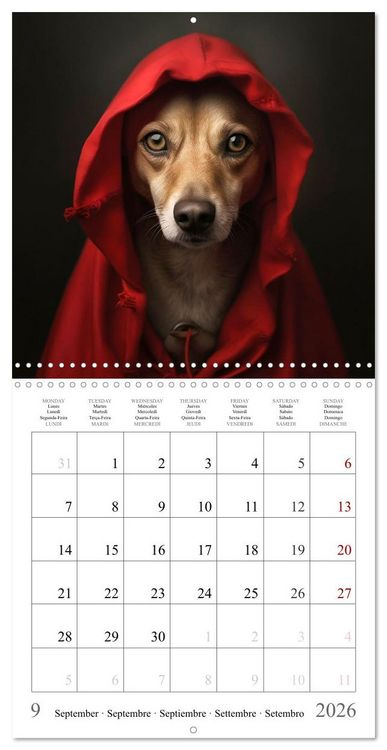 Produktbild: Fairy tale heroes with a wet nose (Wall Calendar 2026 12 &times; 12 Inch) CALVENDO 12 Month Wall Calendar