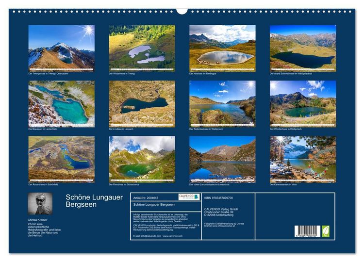 Produktbild: Sch&ouml;ne Lungauer Bergseen (Wandkalender 2026 DIN A2 quer), CALVENDO Monatskalender