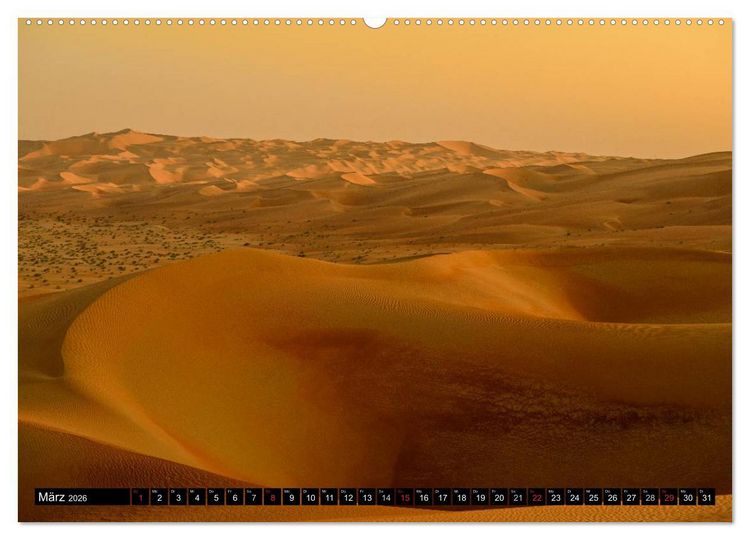 Produktbild: Rub al Khali - die gr&ouml;sste Sandw&uuml;ste der Erde (Wandkalender 2026 DIN A2 quer), CALVENDO Monatskalender