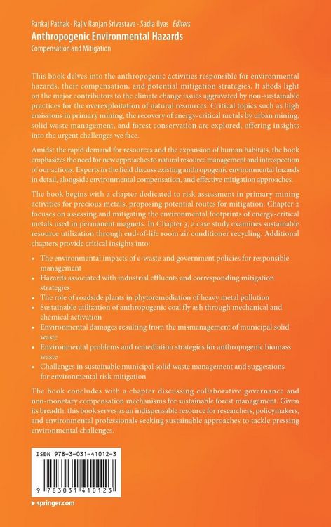 Produktbild: Anthropogenic Environmental Hazards