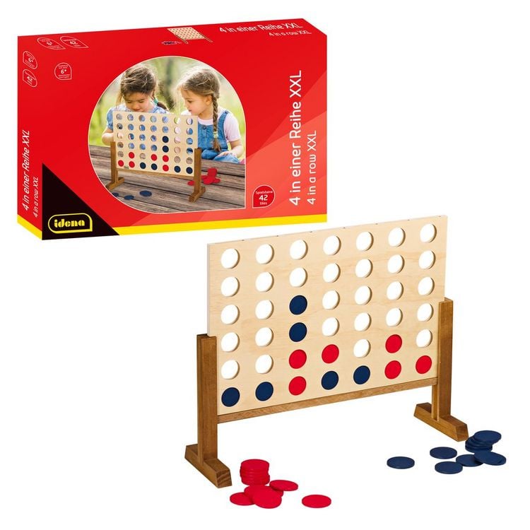 Produktbild: Idena Holzspiel 4 in einer Reihe XXL 45x56x17cm