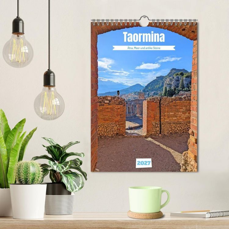 Produktbild: Taormina - &Auml;tna, Meer und antike Steine (Wandkalender 2027 DIN A4 hoch), CALVENDO Monatskalender