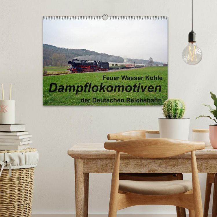 Produktbild: Feuer Wasser Kohle - Dampflokomotiven der Deutschen Reichsbahn (Wandkalender 2026 DIN A3 quer), CALVENDO Monatskalender