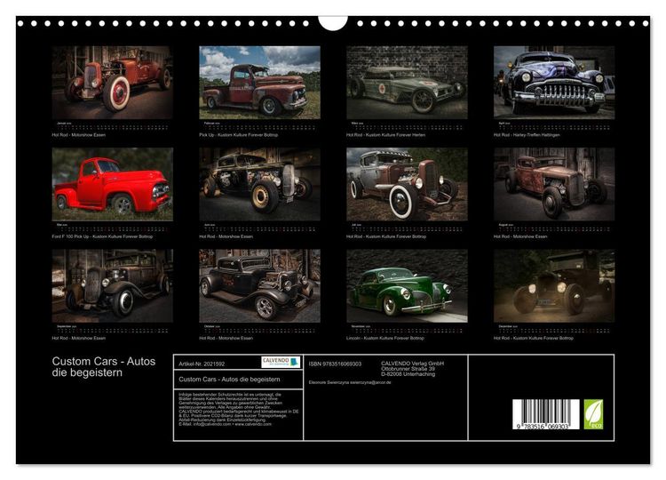 Produktbild: Custom Cars - Autos die begeistern (Wandkalender 2026 DIN A3 quer), CALVENDO Monatskalender