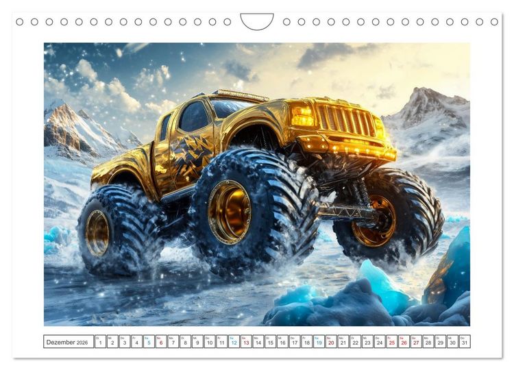 Produktbild: Die Macht der Monstertrucks (Wandkalender 2026 DIN A4 quer), CALVENDO Monatskalender