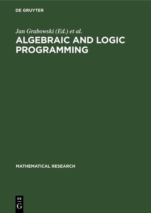 Produktbild: Algebraic and Logic Programming