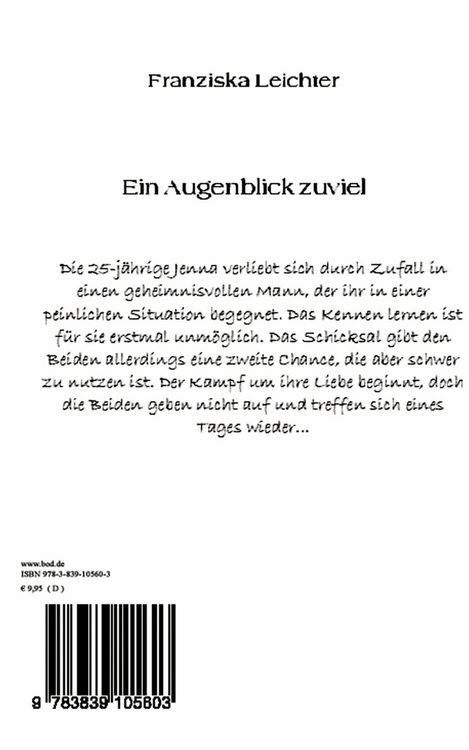 Produktbild: Ein Augenblick zuviel