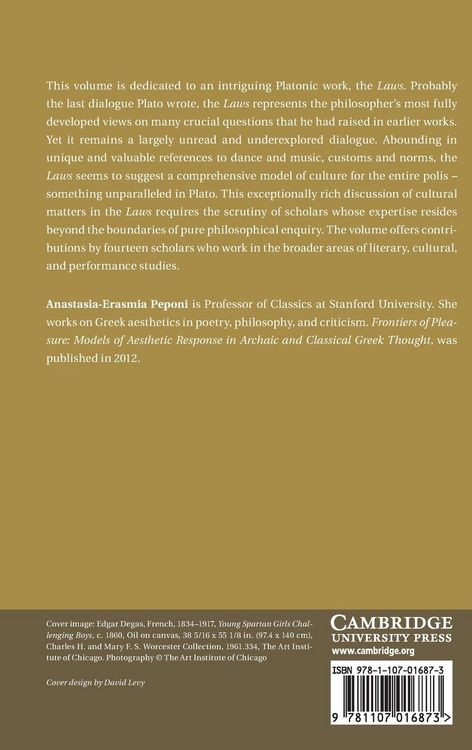 Produktbild: Performance and Culture in Plato's Laws