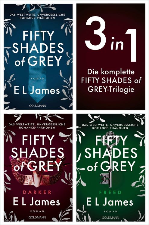 Produktbild: Die Fifty Shades of Grey Reihe, Band 1-3: Fifty Shades of Grey / Fifty Shades of Grey - Darker / Fifty Shades of Grey - Freed