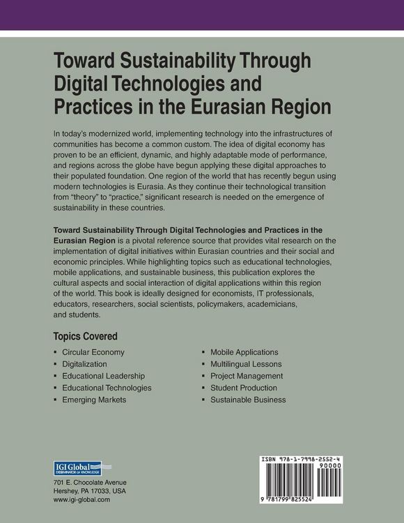 Produktbild: Toward Sustainability Through Digital Technologies and Practices in the Eurasian Region