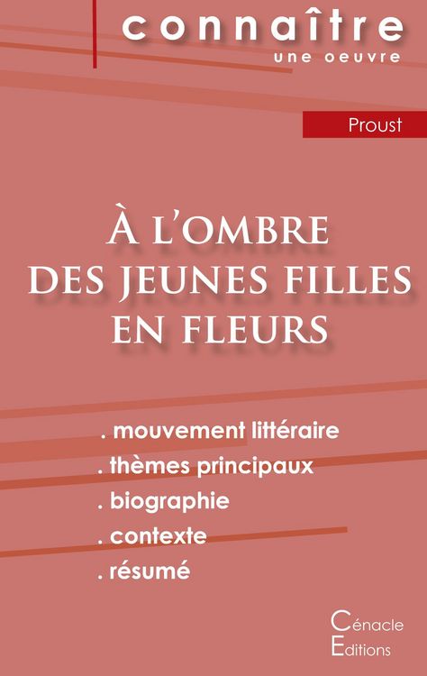 Produktbild: Fiche de lecture &Agrave; l'ombre des jeunes filles en fleurs de Marcel Proust (analyse litt&eacute;raire de r&eacute;f&eacute;rence et r&eacute;sum&eacute; complet)