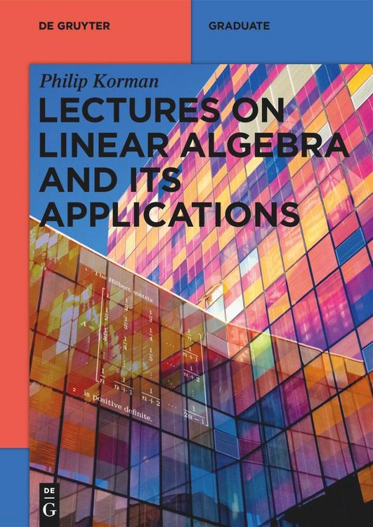 Produktbild: Lectures on Linear Algebra and its Applications