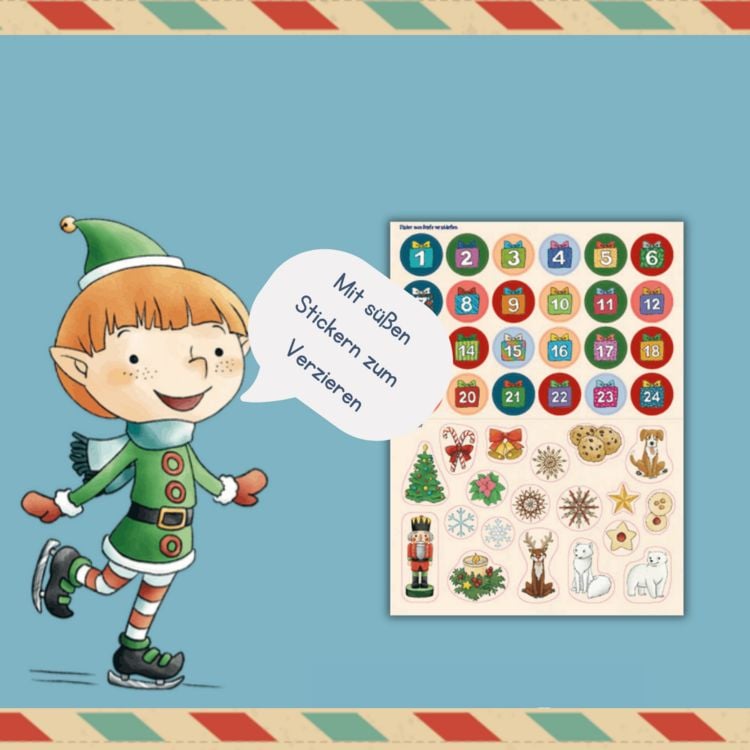 Produktbild: 24 Briefe vom Weihnachtsmann. Adventskalender-Post zum Basteln, Malen und Staunen
