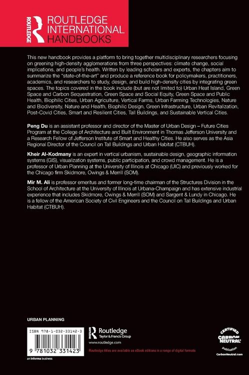 Produktbild: The Routledge Handbook on Greening High-Density Cities
