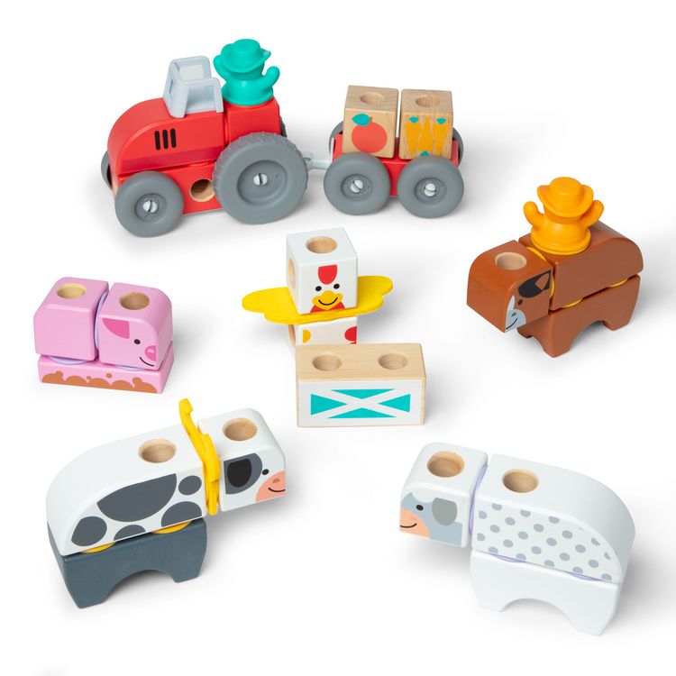 Produktbild: Melissa & Doug Blockables Bauernhof Bauset