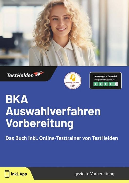 Produktbild: BKA Auswahlverfahren Vorbereitung: Das Buch inkl. Online-Testtrainer von TestHelden |