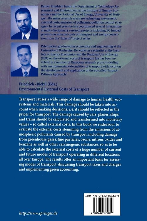 Produktbild: Environmental External Costs of Transport