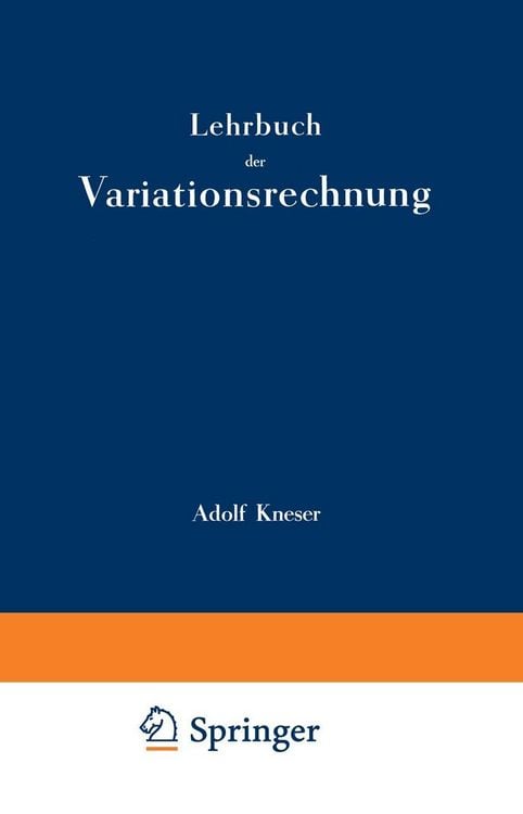 Produktbild: Lehrbuch der Variationsrechnung