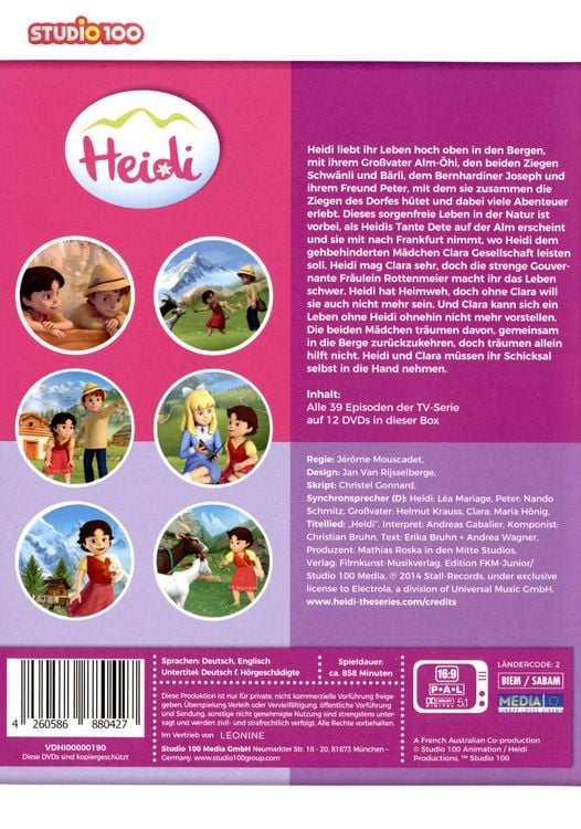 Produktbild: Heidi - CGI/Komplettbox/Staffel 1 [12 DVDs]