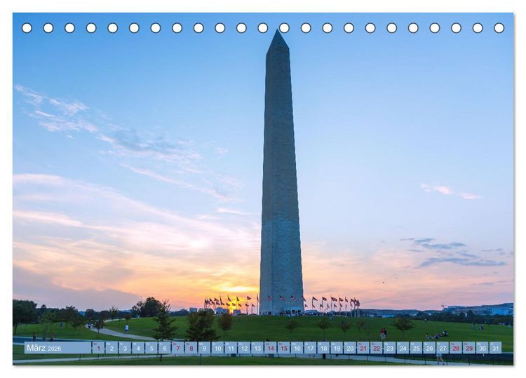 Produktbild: Washington, D.C., Hauptstadtzauber der USA (Tischkalender 2026 DIN A5 quer), CALVENDO Monatskalender