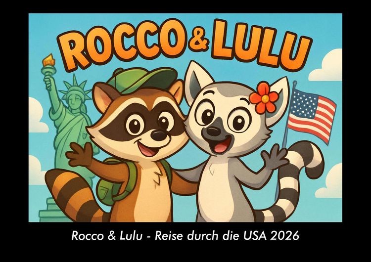 Produktbild: Rocco & Lulu - Reise durch die USA 2026 Fotokalender DIN A3