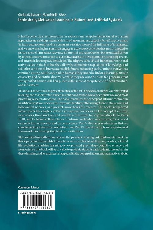 Produktbild: Intrinsically Motivated Learning in Natural and Artificial Systems