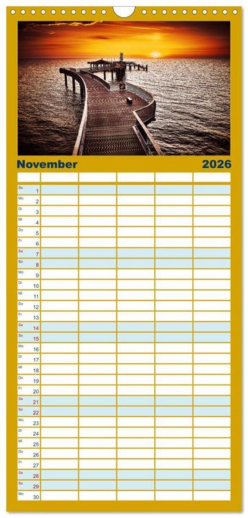 Produktbild: Familienplaner 2026 - Vorpommern im Fokus mit 5 Spalten (Wandkalender, 21 x 45 cm) CALVENDO
