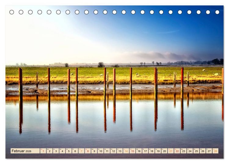 Produktbild: Friesland - Watt und Nordsee (Tischkalender 2026 DIN A5 quer), CALVENDO Monatskalender