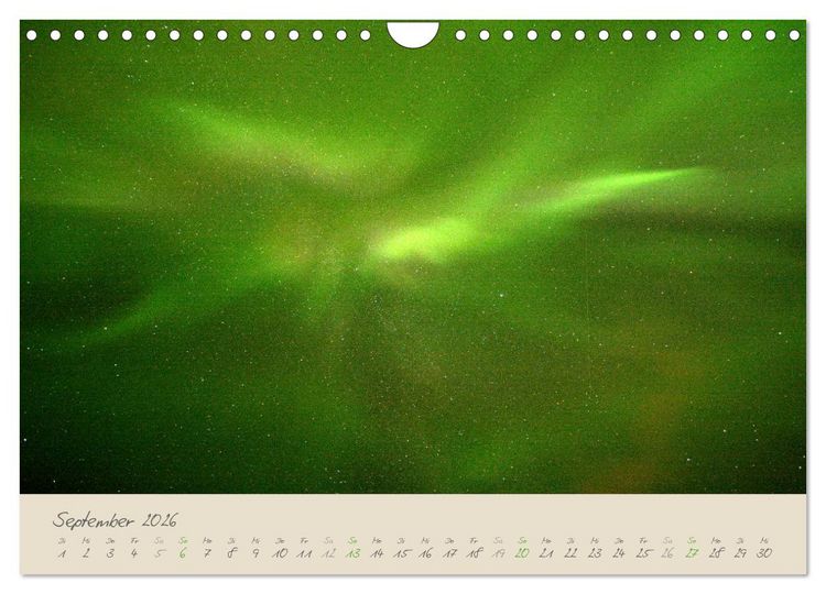 Produktbild: Zauber des Nordlichts - Aurora borealis (Wandkalender 2026 DIN A4 quer), CALVENDO Monatskalender