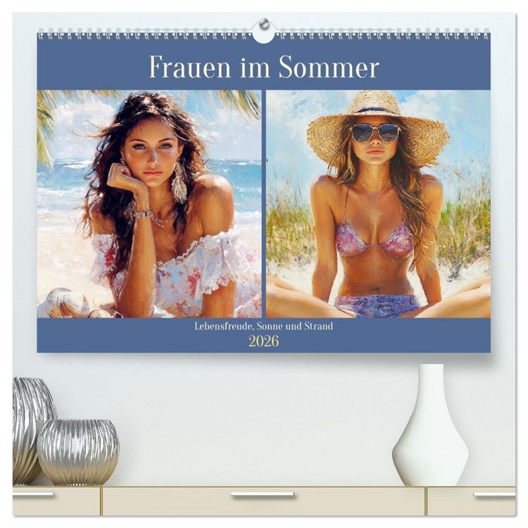 Produktbild: Frauen im Sommer. Lebensfreude, Sonne und Strand (hochwertiger Premium Wandkalender 2026 DIN A2 quer), Kunstdruck in Hochglanz