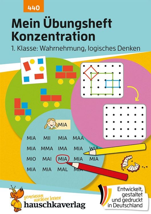 Produktbild: Mein &Uuml;bungsheft Konzentration &ndash; 1. Klasse: Wahrnehmung, logisches Denken