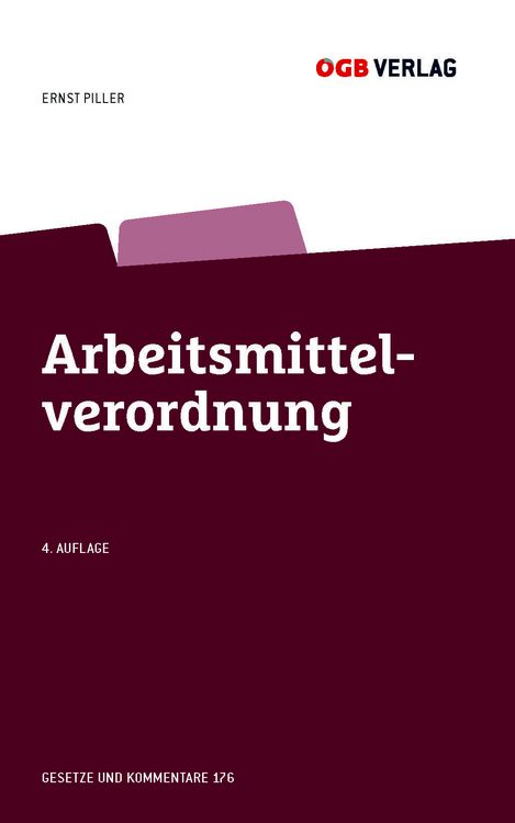Produktbild: Arbeitsmittelverordnung