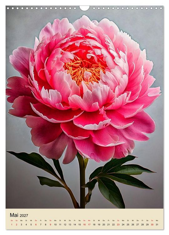 Produktbild: Solit&auml;r: Die Eleganz der Einzelbl&uuml;te (Wandkalender 2027 DIN A3 hoch), CALVENDO Monatskalender