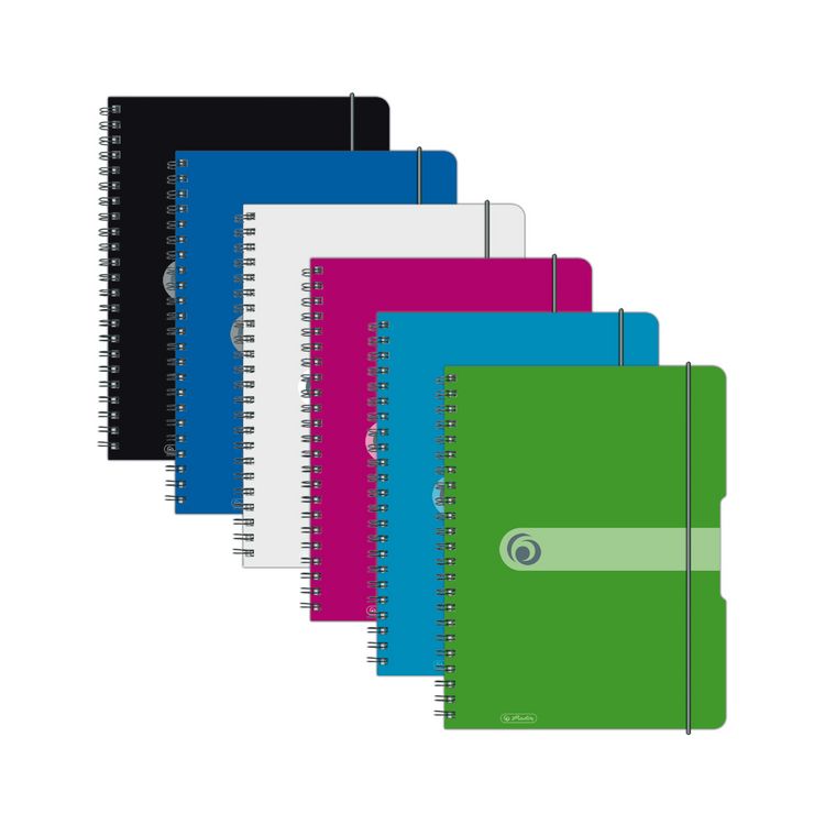 Produktbild: Herlitz Spiralblock A4 to go 80 Blatt kariert blau