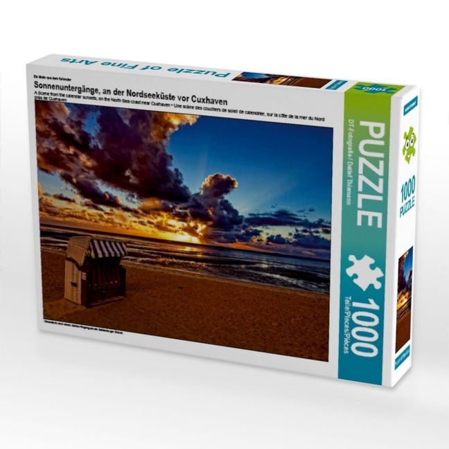 Produktbild: Ein Motiv aus dem Kalender Sonnenunterg&auml;nge, an der Nordseek&uuml;ste vor Cuxhaven (Puzzle)