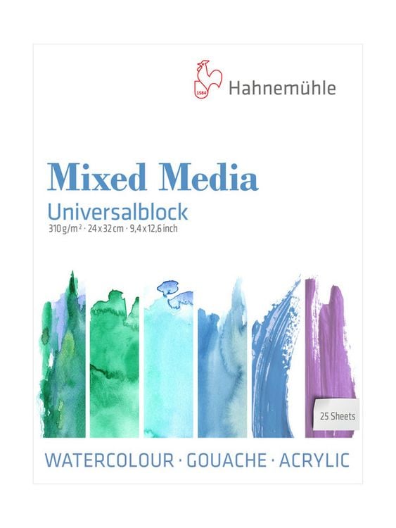 Produktbild: Hahnem&uuml;hle Papier Mixed Media Universalblock, 24 x 32 cm, 310 g/m&sup2;