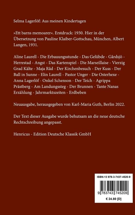 Produktbild: Aus meinen Kindertagen