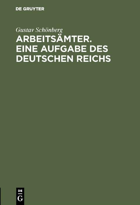 Produktbild: Arbeits&auml;mter. Eine Aufgabe des Deutschen Reichs