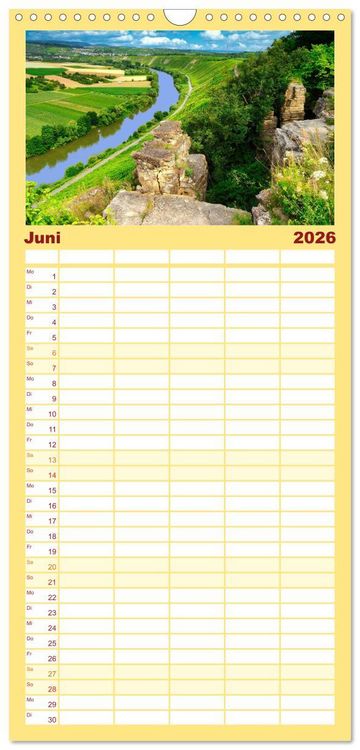Produktbild: Familienplaner 2026 - S&uuml;ddeutschland im Fokus mit 5 Spalten (Wandkalender, 21 x 45 cm) CALVENDO