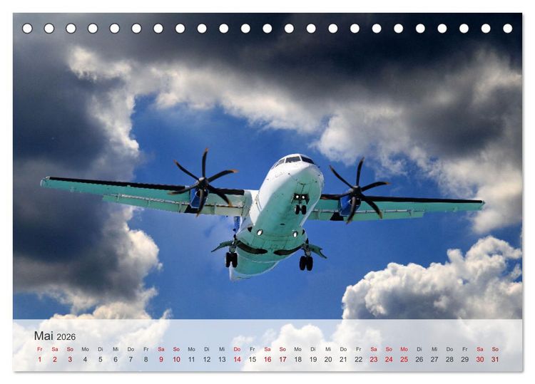 Produktbild: Flugzeuge &uuml;ber den Wolken (Tischkalender 2026 DIN A5 quer), CALVENDO Monatskalender