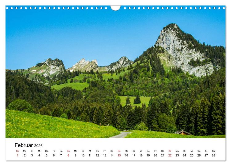 Produktbild: Gesichter der Schweiz - Walliser Weiden (Wandkalender 2026 DIN A3 quer), CALVENDO Monatskalender