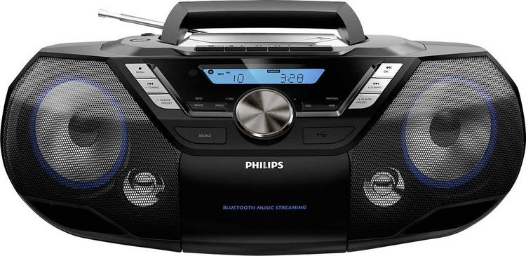 Produktbild: Philips AZB798T CD-Radio DAB+, UKW Bluetooth&reg;, CD, Kassette, USB Schwarz