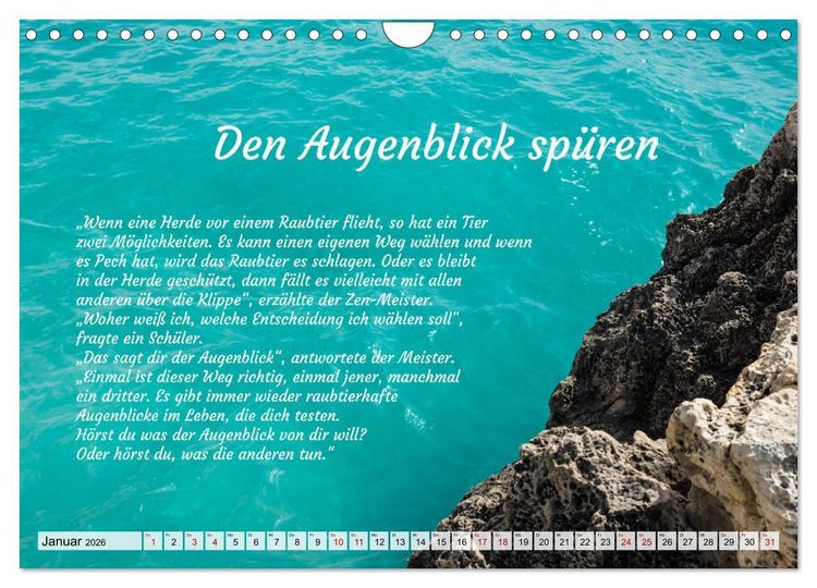 Produktbild: Und der Zen-Meister sprach (Wandkalender 2026 DIN A4 quer), CALVENDO Monatskalender