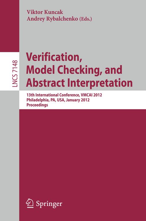Produktbild: Verification, Model Checking, and Abstract Interpretation
